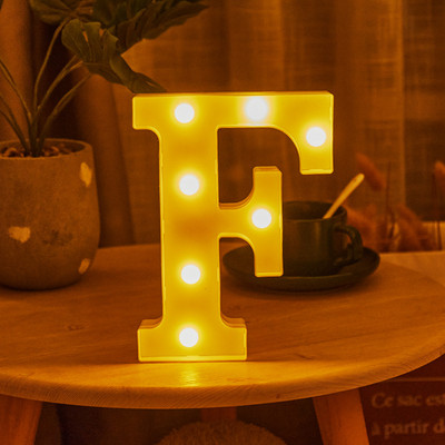 16/22cm isetehtud helendavad tuled LED-kirjaga öövalgusti loominguline tähestikuline numbrilamp akulamp Romantiline pulmapeo kaunistus