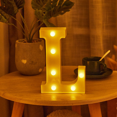 16/22cm isetehtud helendavad tuled LED-kirjaga öövalgusti loominguline tähestikuline numbrilamp akulamp Romantiline pulmapeo kaunistus