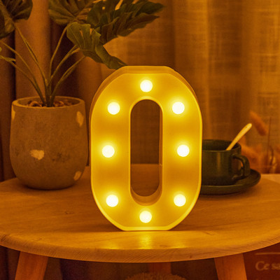 16/22cm isetehtud helendavad tuled LED-kirjaga öövalgusti loominguline tähestikuline numbrilamp akulamp Romantiline pulmapeo kaunistus