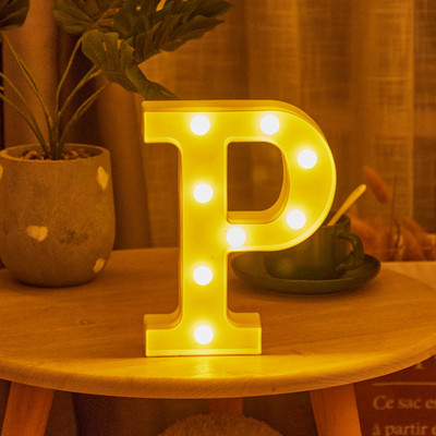 16/22cm isetehtud helendavad tuled LED-kirjaga öövalgusti loominguline tähestikuline numbrilamp akulamp Romantiline pulmapeo kaunistus