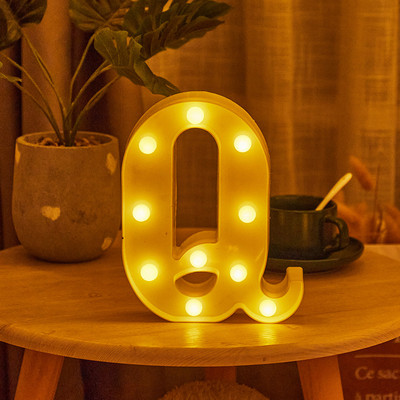 16/22cm isetehtud helendavad tuled LED-kirjaga öövalgusti loominguline tähestikuline numbrilamp akulamp Romantiline pulmapeo kaunistus