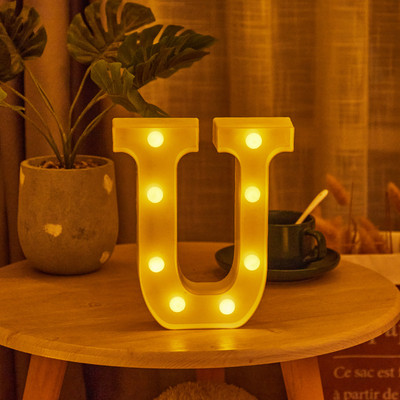 16/22cm isetehtud helendavad tuled LED-kirjaga öövalgusti loominguline tähestikuline numbrilamp akulamp Romantiline pulmapeo kaunistus
