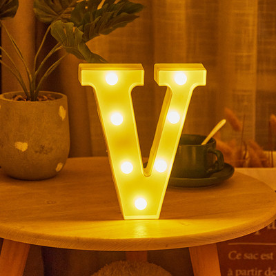 16/22cm isetehtud helendavad tuled LED-kirjaga öövalgusti loominguline tähestikuline numbrilamp akulamp Romantiline pulmapeo kaunistus