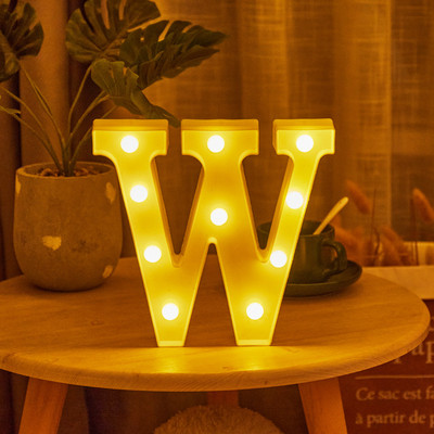 16/22cm isetehtud helendavad tuled LED-kirjaga öövalgusti loominguline tähestikuline numbrilamp akulamp Romantiline pulmapeo kaunistus