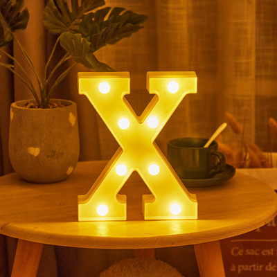 16/22cm isetehtud helendavad tuled LED-kirjaga öövalgusti loominguline tähestikuline numbrilamp akulamp Romantiline pulmapeo kaunistus