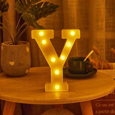 16/22cm isetehtud helendavad tuled LED-kirjaga öövalgusti loominguline tähestikuline numbrilamp akulamp Romantiline pulmapeo kaunistus