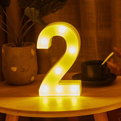 16/22cm isetehtud helendavad tuled LED-kirjaga öövalgusti loominguline tähestikuline numbrilamp akulamp Romantiline pulmapeo kaunistus