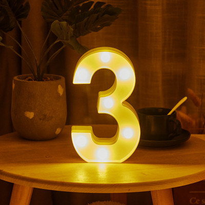 16/22cm isetehtud helendavad tuled LED-kirjaga öövalgusti loominguline tähestikuline numbrilamp akulamp Romantiline pulmapeo kaunistus