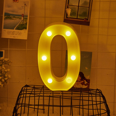 16/22cm isetehtud helendavad tuled LED-kirjaga öövalgusti loominguline tähestikuline numbrilamp akulamp Romantiline pulmapeo kaunistus
