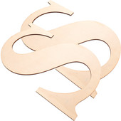 Literă din lemn neterminată alfabet S Litere semne de decorare bricolaj Artizanat din lemn Decor de perete necompletat Decupaje majuscule Forma de decupaj