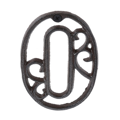 Semn cu numere metalice 0-9, industrial, din fontă, cu goluri digitale, pentru ușă, ornament de perete, acasă/hotel/cafenea bar/cutie poștală/placă