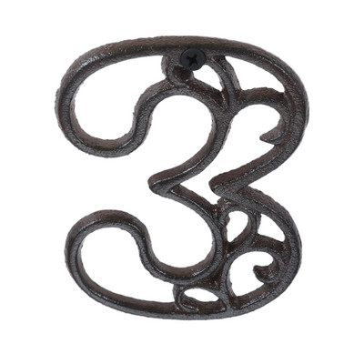 Semn cu numere metalice 0-9, industrial, din fontă, cu goluri digitale, pentru ușă, ornament de perete, acasă/hotel/cafenea bar/cutie poștală/placă