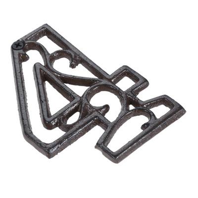 Semn cu numere metalice 0-9, industrial, din fontă, cu goluri digitale, pentru ușă, ornament de perete, acasă/hotel/cafenea bar/cutie poștală/placă