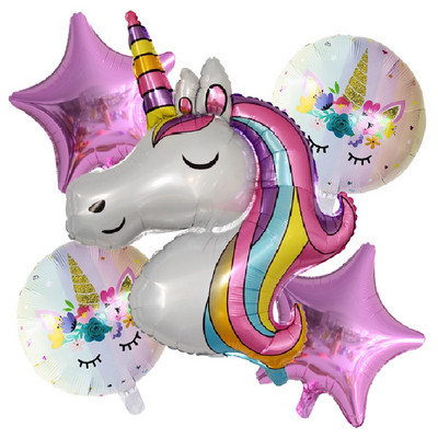 Ükssarviku sünnipäeva õhupallid peokaunistused Vikerkaare fooliuminumbrid õhupallid sünnipäevapeo kaunistused lastele kingitus beebi duši gloobused