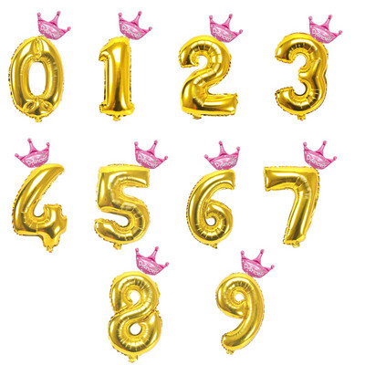 2 tk 32-tollised numbritega fooliumist õhupallid number õhupall palju õnne sünnipäevaks kaunistused laste mängupall Ans Decoracao Coroa