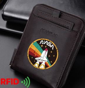 Portofel barbatesc model nou din piele artificiala cu fermoar