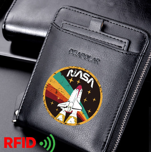 Portofel barbatesc model nou din piele artificiala cu fermoar