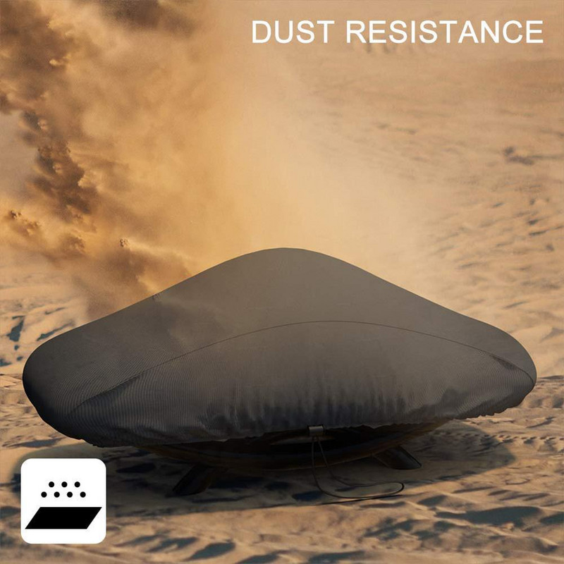 Apsauginis lauko kepsninės dangtis, atsparus dulkėms ir vandeniui, skirtas Weber didelio našumo grilio dangčiams, apsaugantis nuo lietaus lauko kepsninės dangtis, apvalus ant grotelių