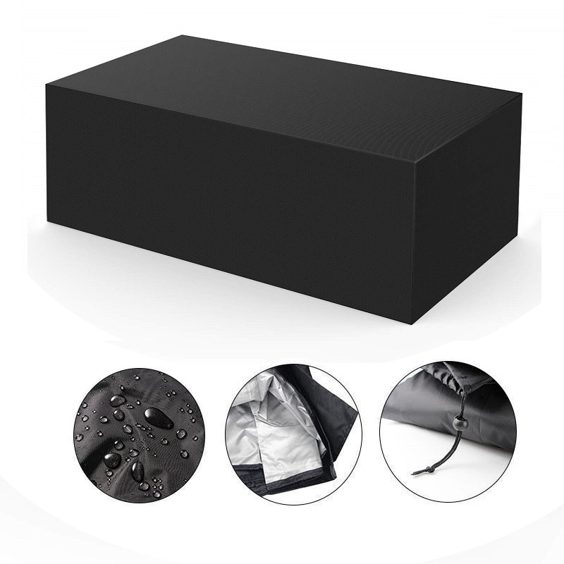 Individualizuotos apvalios kvadratinės vandeniui atsparios lauko terasos sodo baldų užvalkalai lietaus sniego kėdės sofos staliuko dulkėms atsparus virtuvės kepsninės užvalkalas