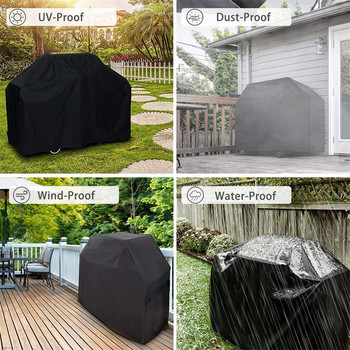 Αδιάβροχο κάλυμμα ψησταριάς μπάρμπεκιου Κάλυμμα μπάρμπεκιου Anti Dust Rain UV For Gas Carcar Electric Barbe Barbecue Accessories Outdoor Garden