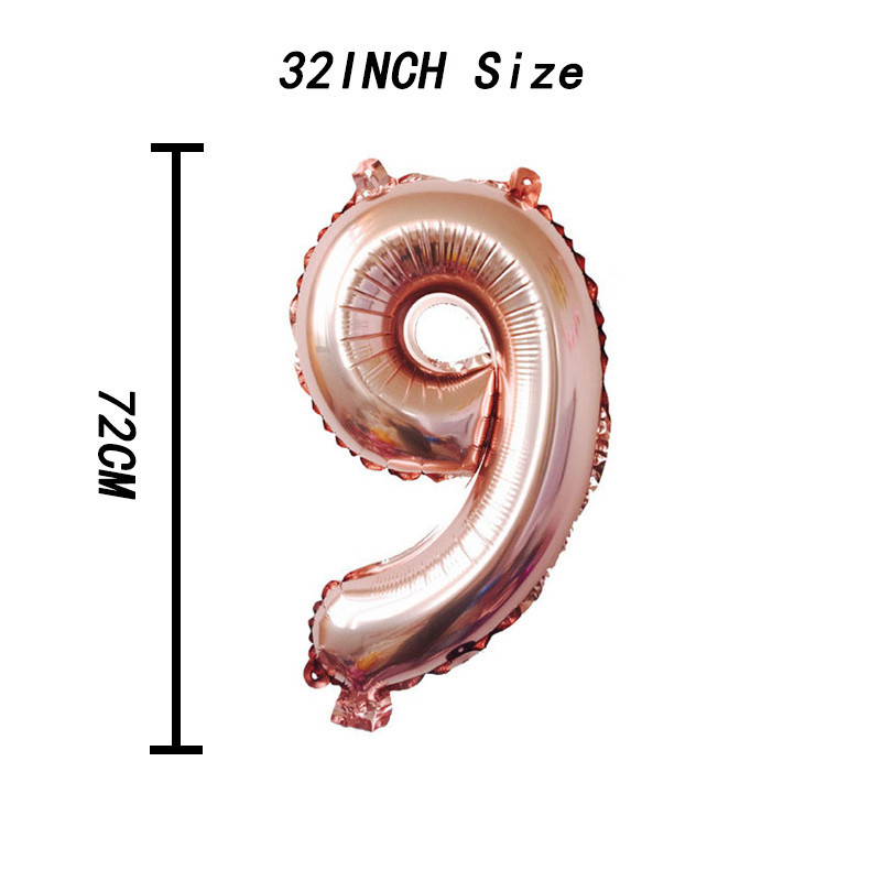 16 32 40-инчови цифрови балони от фолио Честит рожден ден Фигури от балони с въздушен номер Рожден ден Сватба Baby Shouer Парти декорации