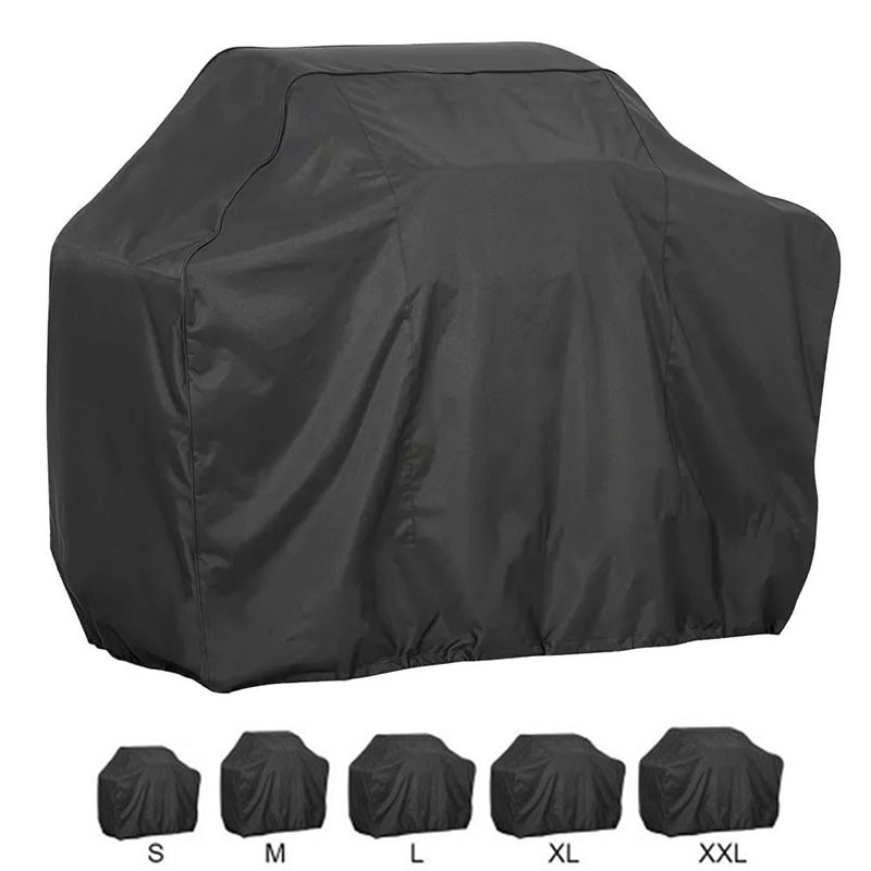 Melns ūdensizturīgs grila pārsegs āra grila piederumi grila pārsegs lietus barbacoa pretputekļu lietus gāze kokogles elektriskais grila pārsegs