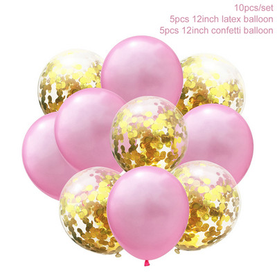 Mix Rose Gold Lateks õhupallid Konfeti õhupallid Sünnipäevapeo Sisustus Laste Pulma Sünnipäevakaunistus Heeliumi Baloon Baby Shower Globos