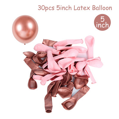 Mix Rose Gold Lateks õhupallid Konfeti õhupallid Sünnipäevapeo Sisustus Laste Pulma Sünnipäevakaunistus Heeliumi Baloon Baby Shower Globos