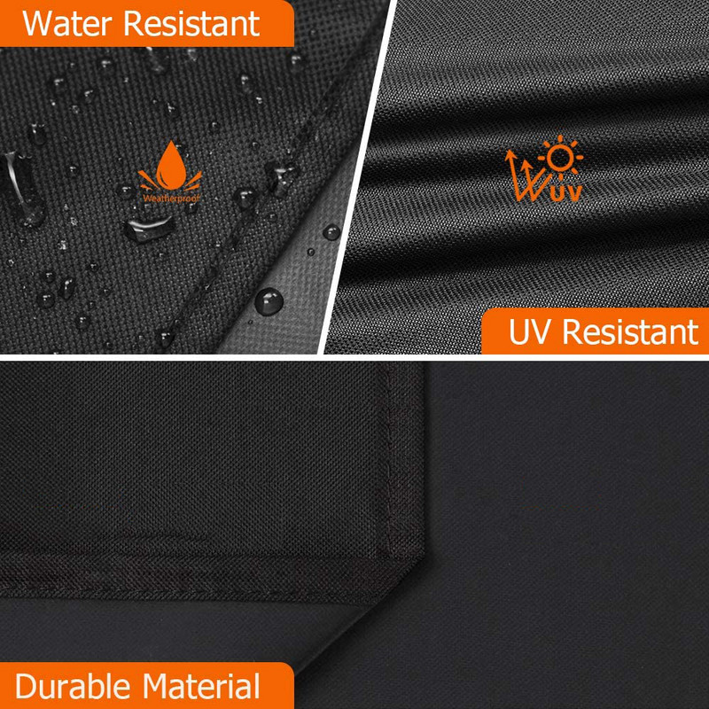 Αδιάβροχο κάλυμμα ψησταριάς μπάρμπεκιου μεγέθους 5 Μαύρο κάλυμμα για μπάρμπεκιου εξωτερικού χώρου 190Τ Προστατευτικό για μπάρμπεκιου ηλεκτρικό κάρβουνο αερίου