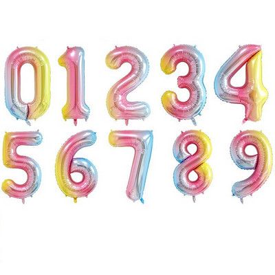16/32/40 inch, curcubeu, aur, balon cu număr de aur, decorațiuni pentru petrecerea de nuntă, baloane din folie pentru copii, fată, băiat, jucărie, baby shower