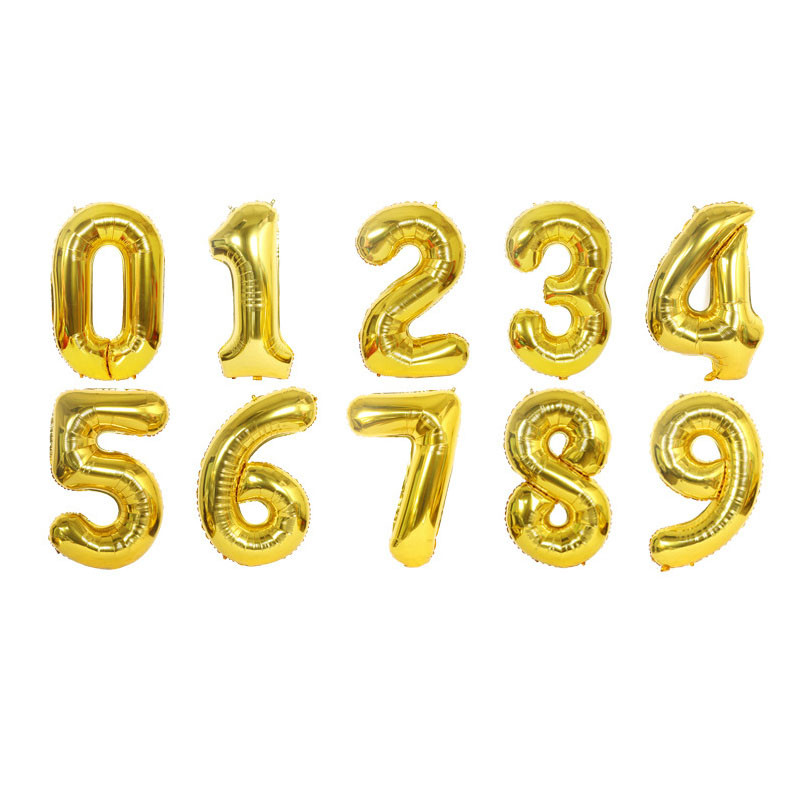 16/32/40 inch, curcubeu, aur, balon cu număr de aur, decorațiuni pentru petrecerea de nuntă, baloane din folie pentru copii, fată, băiat, jucărie, baby shower