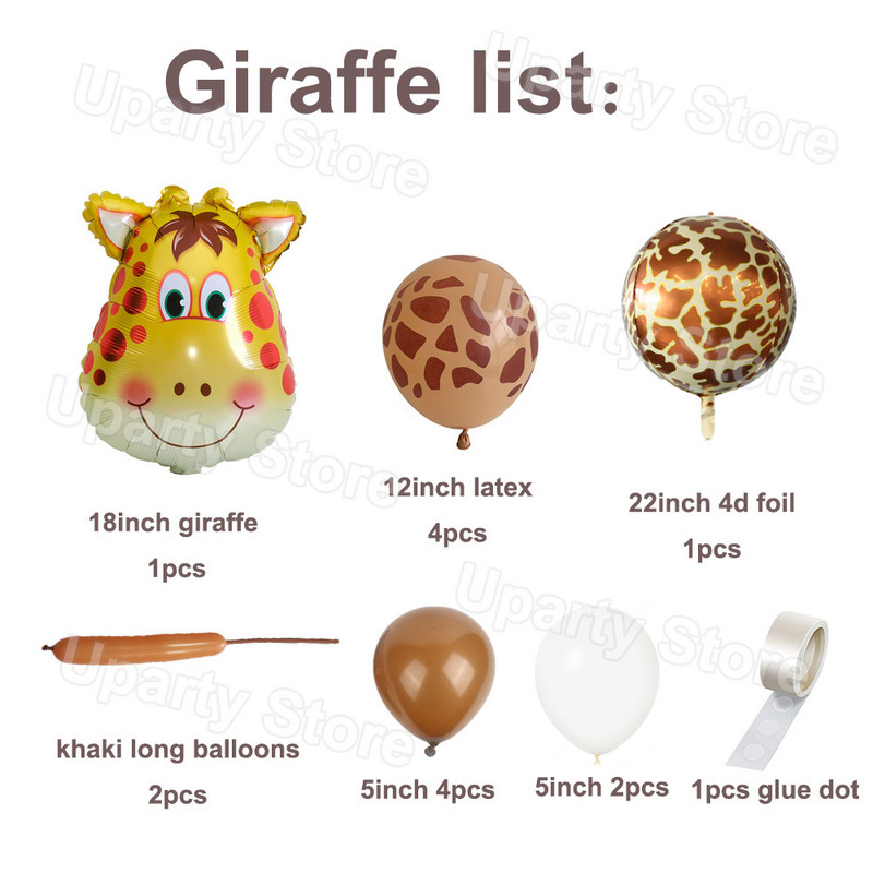 1 set de baloane pentru ziua de naștere a animalelor din junglă, maimuță, leu, tigru, globuri cu heliu pentru Safari, sălbatic, pentru copii, decorațiuni pentru petrecerea de naștere pentru baby shower