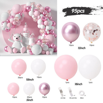 Macaron Rožinis balionas Girliandos Arka Sveikiname kūdikio dušą Valentino diena Gimtadienio vakarėlis Vestuvių papuošimas Jubiliejus Latekso balionas
