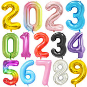 40 ιντσών Big Foil Birthday Balloons Helium Number Balloon 0-9 Happy Birthday Baby Shower Decorations Wedding Party