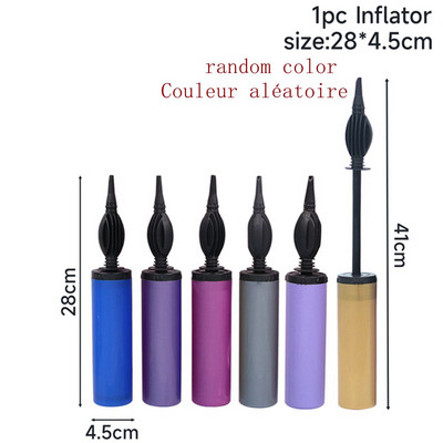 Pompă pentru baloane de înaltă calitate, umflator de aer, împingere manuală, accesorii portabile utile pentru baloane pentru nuntă, pentru petrecerea de naștere, furnituri de decor