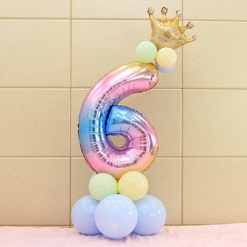 комплект балони с числа Голяма розово злато, сребро, черна фигура, фолио, балон, сватба, рожден ден, украса за парти Балони