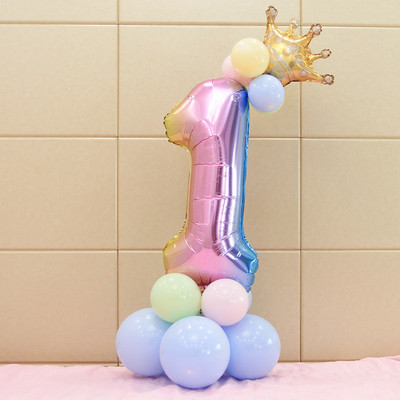 set de baloane cu numere mari, auriu, roz, argintiu, negru, balon din folie, nunta, baloane pentru decorare petrecere