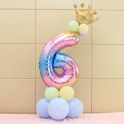 set de baloane cu numere mari, auriu, roz, argintiu, negru, balon din folie, nunta, baloane pentru decorare petrecere