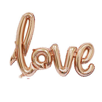 108 εκ. LOVE Letter Foil Balloon Wedding Valentines Anniversary Birthday Party Decoration Champagne Cup Photo Booth Props