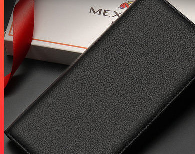 Portofel barbatesc din piele cu compartimente pentru carduri de credit si facturi