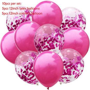10 τμχ/ παρτίδα Glitter Confetti Latex Balloons Ρομαντικός στολισμός γάμου Baby Shower Διακόσμηση πάρτι γενεθλίων Μπαλόνια καθαρού αέρα