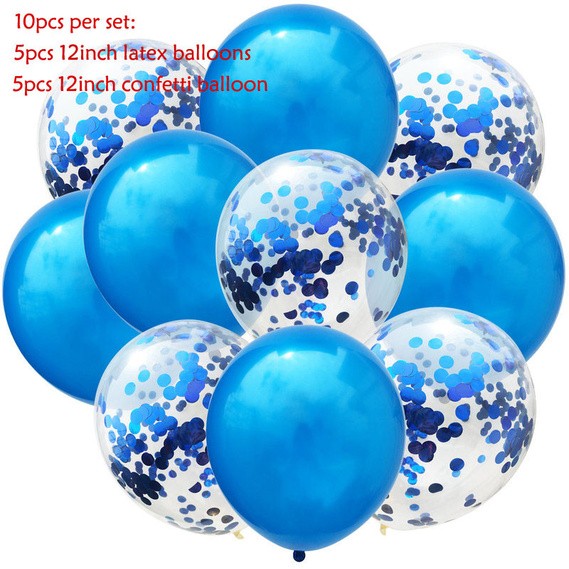 10 tk/partii Glitter Confetti Lateks õhupallid Romantiline Pulmadekoratsioon Baby Shower Sünnipäevapeo Decor Clear Air õhupallid