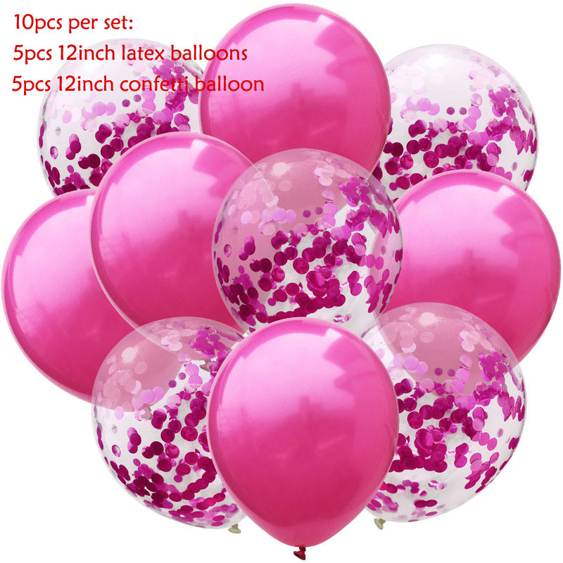 10 tk/partii Glitter Confetti Lateks õhupallid Romantiline Pulmadekoratsioon Baby Shower Sünnipäevapeo Decor Clear Air õhupallid