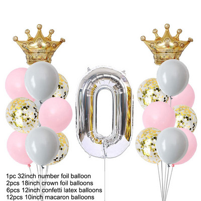 1ος 1 2 3 4 5 6 7 8 9 χρονών Χρόνια πολλά Αριθμός Αλουμινόχαρτο Μπαλόνια Μωρό Κοριτσάκι Διακόσμηση πρώτου πάρτι Παιδικά λάτεξ μακαρόν προμήθειες