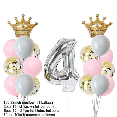 1ος 1 2 3 4 5 6 7 8 9 χρονών Χρόνια πολλά Αριθμός Αλουμινόχαρτο Μπαλόνια Μωρό Κοριτσάκι Διακόσμηση πρώτου πάρτι Παιδικά λάτεξ μακαρόν προμήθειες