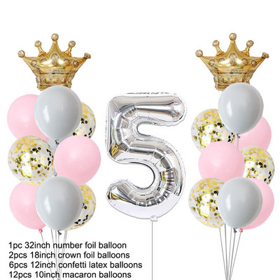 1ος 1 2 3 4 5 6 7 8 9 χρονών Χρόνια πολλά Αριθμός Αλουμινόχαρτο Μπαλόνια Μωρό Κοριτσάκι Διακόσμηση πρώτου πάρτι Παιδικά λάτεξ μακαρόν προμήθειες