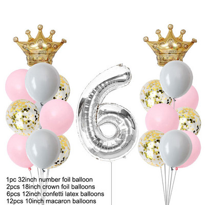 1ος 1 2 3 4 5 6 7 8 9 χρονών Χρόνια πολλά Αριθμός Αλουμινόχαρτο Μπαλόνια Μωρό Κοριτσάκι Διακόσμηση πρώτου πάρτι Παιδικά λάτεξ μακαρόν προμήθειες