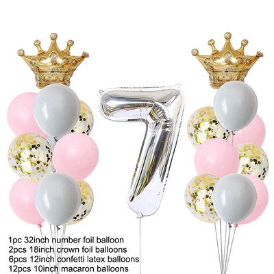 1ος 1 2 3 4 5 6 7 8 9 χρονών Χρόνια πολλά Αριθμός Αλουμινόχαρτο Μπαλόνια Μωρό Κοριτσάκι Διακόσμηση πρώτου πάρτι Παιδικά λάτεξ μακαρόν προμήθειες