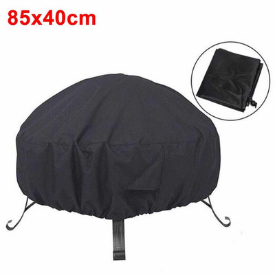 Okrugli poklopac za vatru, vanjski vodootporan poklopac za prašinu za peć za vatru, s dvije ručke, poklopac za prašinu za štednjak za roštilj