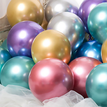 20 бр. метален златен сребърен зелен лилав балон сватба честит рожден ден латексови балони метален хром балон въздушен хелиев балон